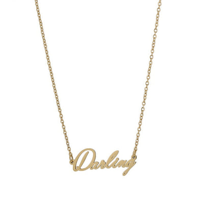 Personalized Name Necklace - Gold Plated 