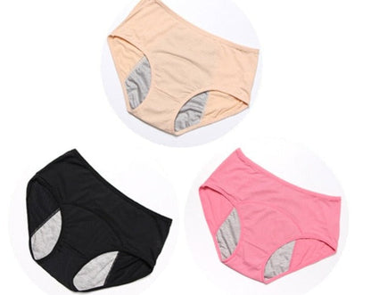 Lot of 3 Menstrual Panties - Panties against urinary leaks and white discharge 