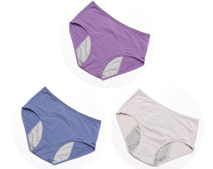 Lot of 3 Menstrual Panties - Panties against urinary leaks and white discharge 