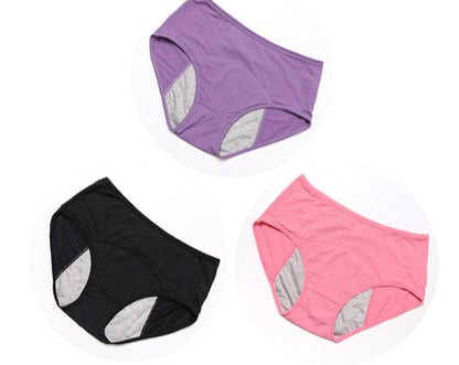 Lot of 3 Menstrual Panties - Panties against urinary leaks and white discharge 