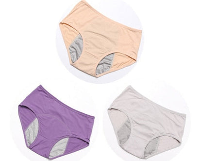 Lot of 3 Menstrual Panties - Panties against urinary leaks and white discharge 