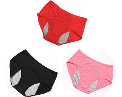 Lot of 3 Menstrual Panties - Panties against urinary leaks and white discharge 