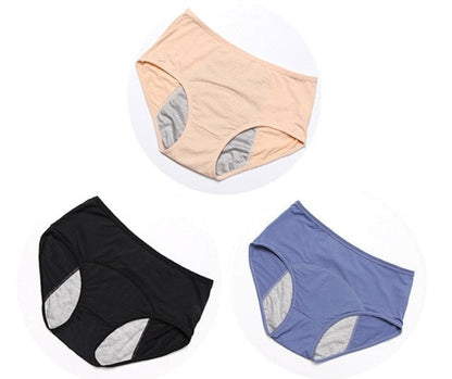 Lot of 3 Menstrual Panties - Panties against urinary leaks and white discharge 